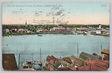 Postcard Old Fort Howard at Cross Fox River, Green Bay Wisconsin, Posted 1911 picture