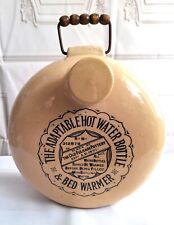 Antique Hot Water Bottle Bed Warmer Stoneware Fulham Pottery Fishergate Preston picture