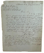 Amite City Mississippi 1855 Letter W C Dearing re Runaway Slaves, Family? picture