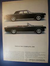 1963 Lincoln Continental sedan & convertible mid-size-mag car ad -