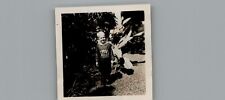 Antique 1940's Boy with Cats Meow Shirt - Black & White Photography Photo picture