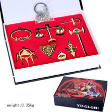 Yu-Gi-Oh Millennium Items Puzzle Pendant Necklace Keychain 8 pcs/set picture
