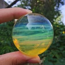 1pc Yellow fused stone ball crystal ball household decoration energy crystal picture