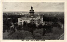 State Capitol Columbia South Carolina aerial view ~ vintage postcard picture