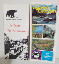 Vtg 1976 Souvenir Train Brochures Agawa Canyon Algoma Central Railway Canada picture