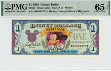 1993 $1 Disney Dollar Mickey 65th Anniv. PMG 65 EPQ (DIS27) picture