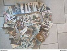 DESTOCKING LOT OF 200 ANTIQUE CARDS THEMED FLOWERS WOMEN CHILDREN COUPLE picture