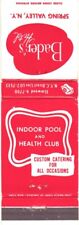 Bader's Hotel Spring Valley, New York Indoor Pool Vintage Matchbook Cover picture
