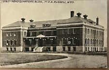 Cheyenne Fort D. A. Russell Army Headquarters Wyoming Antique Military Postcard picture