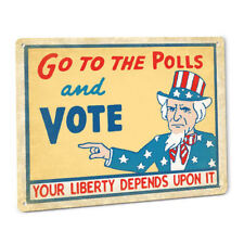 UNCLE SAM LIBERTY SIGN Vote election polls Vintage Style American Constitution picture