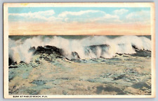 Florida FL - Whispering Waves, Surf at Pablo Beach - Vintage Postcard - Unposted picture