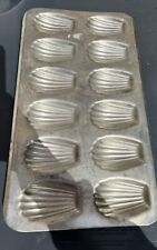 Tin Metal Madeline Chocolate Candy Butter Soap Mold Vintage Scallop Shell 14