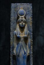 unique isis statue goddess of healing and magic large relief heavy blue stone picture