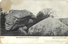 Pittsfield,MA Balance Rock Berkshire County Massachusetts England Bros. Postcard picture