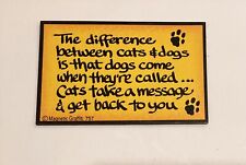 Difference Between Cats & Dogs Flexible Rubber Fridge Magnet LV4 picture