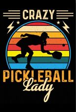 Crazy PickleBall Lady.On a 2”x3” Square Refrigerator Magnet picture