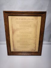 Vintage 1985 Bethany Farms Twas The Night Before Jesus Came Poem In Wooden Frame picture