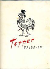 Topper Drive In Menu Topeka Kansas 1950's picture