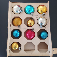 Mercury Glass Round Christmas Ornaments 10ct Antique VTG *DAMAGED* Mixed Brands picture