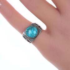 sz4.5 c1930's-40's  Navajo silver and turquoise ring picture