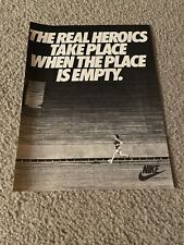 Vintage 1984 NIKE Running Shoes Poster Print Ad 1980s 