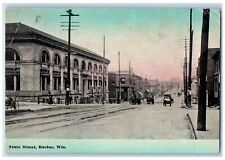 1916 State Street Buildings Scene Racine Wisconsin WI Posted Vintage Postcard picture