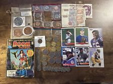 Junk Drawer Lot U.S. Coins, Vintage Italian Lira, Copper Rounds and More picture