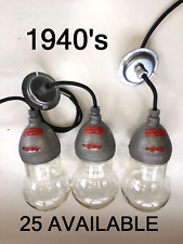 (1) 40's Crouse Hinds VDB3 Globe Industrial Explosion Proof Corded Pendant Light picture