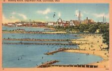 Vintage Postcard 1948 Bathing Sea Ocean Beach Edgewater Park Cleveland Ohio OH picture