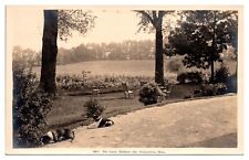 RPPC Baldpate Inn, The Lawn , Dogs and Chairs, Georgetown, MA Postcard picture