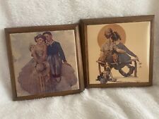 Set Of Two A Norman Rockwell Frames Tiles  picture