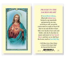 Prayer To The Sacred Heart of Jesus Laminated Holy Card Catholic Faith picture