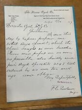 Antique 1897 The Morris Cycle Co. Bicycle Company Letter Head picture