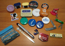 Vintage Junk Drawer Lot Knives Tools Tupperware Flashlight Tins Buttons Magnets picture