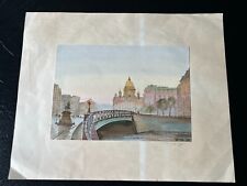 St. Petersburg Oil Painting Isaac's Cathedral Hand Painted Art Signed by Artist picture