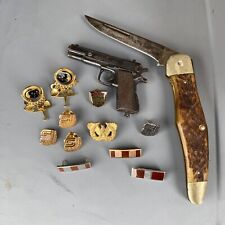 1/10 10kt Gold Scrap Company Pin Pocket Knife Junk Drawer Lot picture