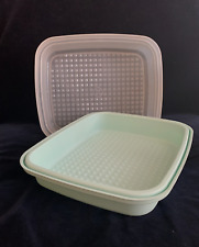 Vintage Tupperware Marinade Container Mint Green #1295 Season & Serve Lid #1294 picture