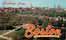 Boston, Massachusetts, Ritz Carlton Hotel, State House, Court House, Postcard picture