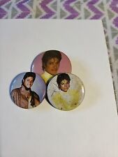 Lot 3 Vintage 80’s Michael Jackson Pin Buttons  picture
