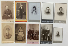 Antique Photograph CDV Lot of 9 Variety from Europe Women, Child, Family, Couple picture