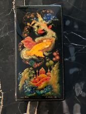Russian Lacquer Box 1985 U.S.S.R. Fairy Tale Excellent Condition Original Papers picture