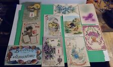 Lot 10 Antique Mixed Holiday /  Greeting Color Postcards US & European Printing picture
