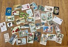 Lot Of 92 Christmas Post Cards Early 1900’s picture