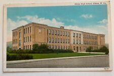 Elkins High School, Elkins West Virginia WV, color lithograph linen postcard picture
