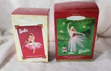 Barbie Hallmark Ornaments 2001 Sugar Plum, 2003 Peppermint CandyCane  picture