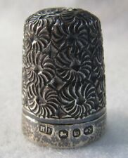 #733  H FOWLER - BIRMINGHAM 1896 - STERLING SILVER THIMBLE picture