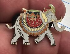 VTG Lapel Pinback Hat Pin Gold Tone Elephant Inda Style Decorative Multicolor  picture
