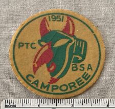 Vintage 1951 PINE TREE COUNCIL Boy Scout Camporee PATCH BSA PTC Camp Badge picture