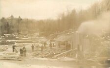 Postcard RPPC New York Collins Center 1908 Logging Lumber Sawmill 23-2135 picture