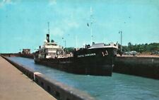 Vintage Postcard Welland Ship Canal Waterway Port Weller Ontario Canada picture